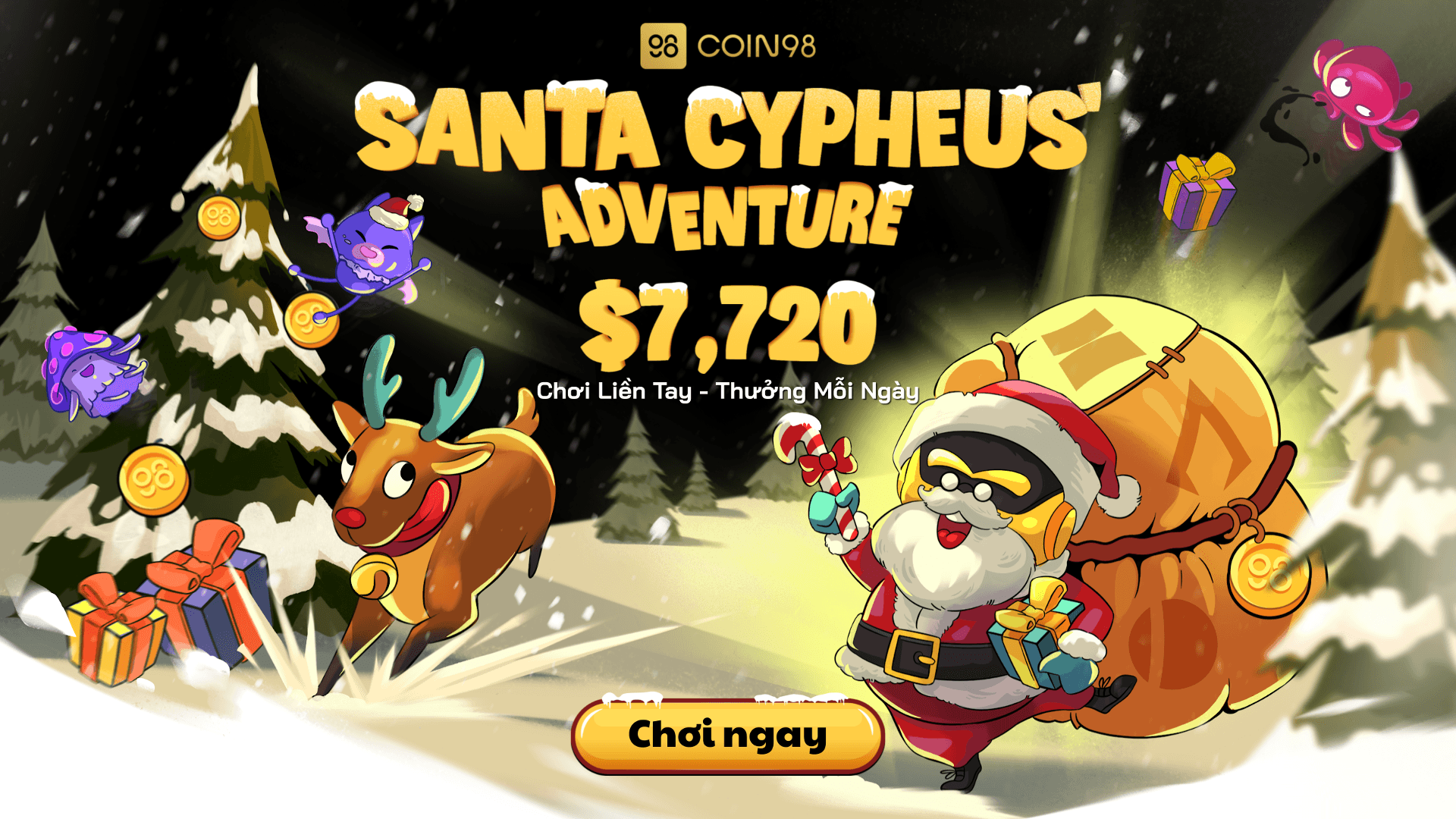 Mừng Giáng Sinh Và Năm Mới 2024: Tham Gia Santa Cypheus’ Adventure, Trúng Thưởng Tới $7,720